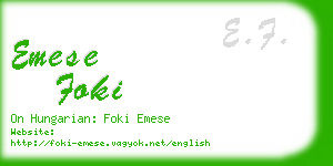 emese foki business card
